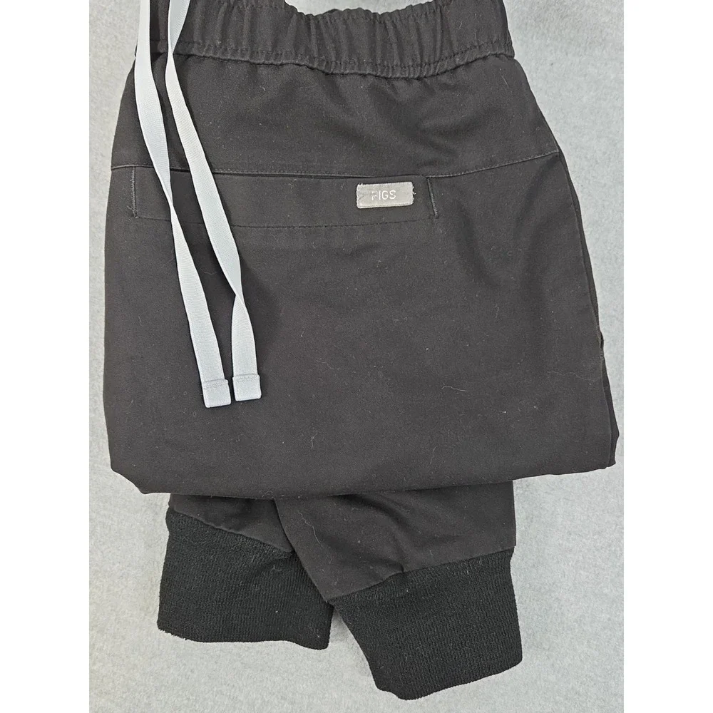 Figs‎ Scrub Jogger Pants Mens M Black Drawstring Medical Uniform Elastic Waist